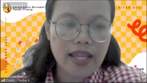 Ibu debora memaparkan lomba bible talent show==_1